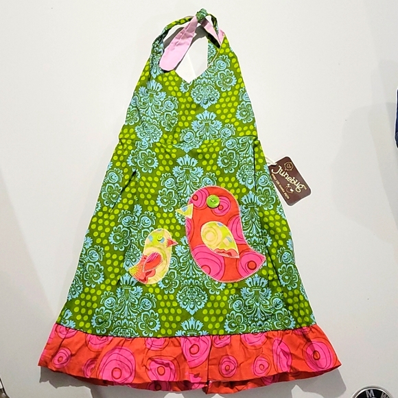 Junebug NWT's Pink Green Halter Dtess Sz 8 - Picture 1 of 5